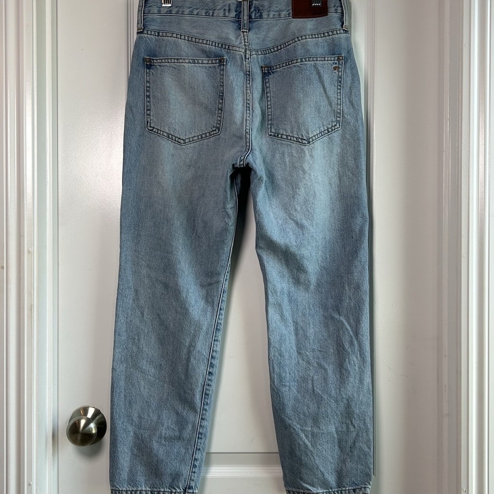 Madewell 100% Cotton Light Wash Blue Perfect Vintage Straight Leg Denim Jeans - Picture 2 of 2
